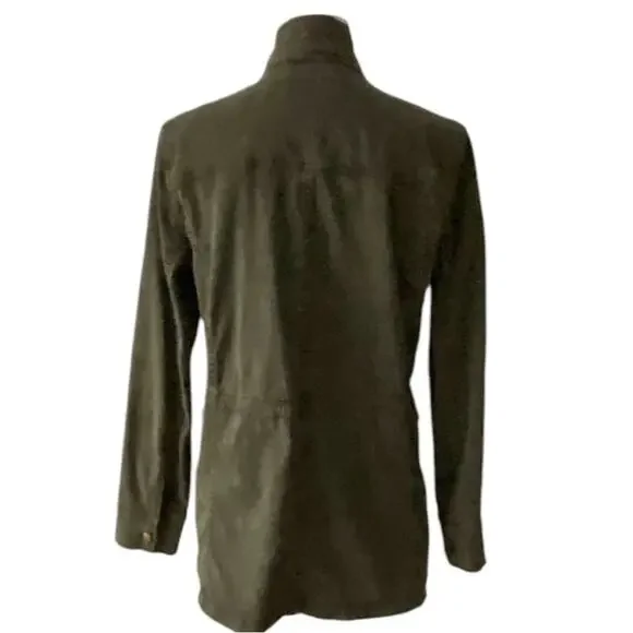 Lucky Brand Jacket Medium Green Cargo Coat Distressed Military Utility - Picture 10 of 16